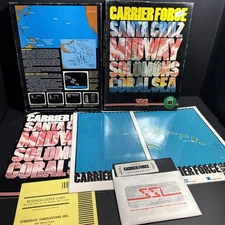 Vintage SSI Carrier Force Atari 400 800 1200 Game Wargame Floppy Disk Untested