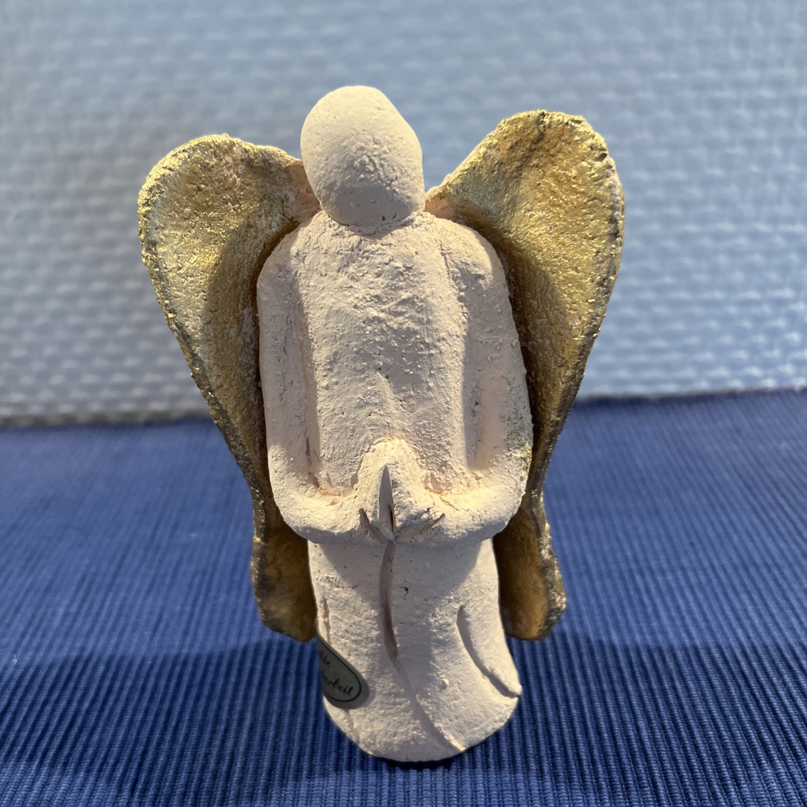 Engel, echte Handarbeit, aus Ton, 13 cm hoch, 8 cm breit, unbenutzt