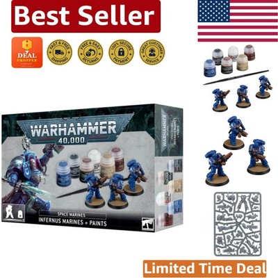 Warhammer 40K Infernus Marines + Paint Set: Essential Starter Kit for Hobbyists