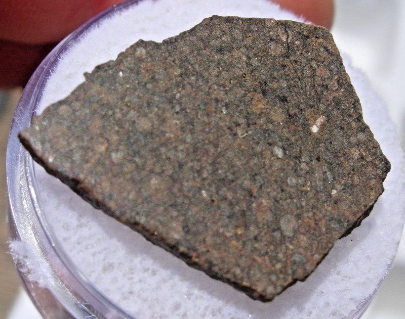 3.01 grams NWA 7920 Meteorite ( Pallasite, PMG ) slice fragment comes with a COA