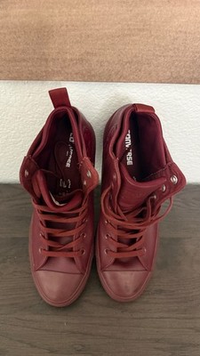 Converse All Star Leather Red Burgundy Women s Size 11