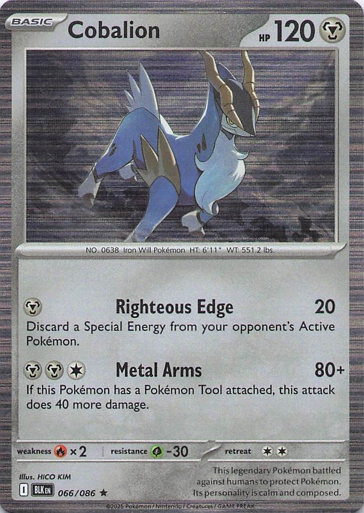 Cobalion Holofoil [BLK - 066/086] Near Mint