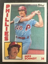 1984 Topps Mike Schmidt Baseball Card #700 Phillies HOF 3B VG O/C