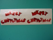 Vintage 1992 Mrs. Grossman's Stickers MERRY CHRISTMAS 2 Mods 2"x3.25"