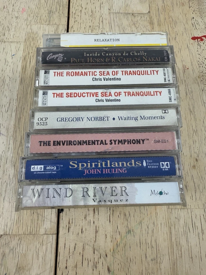 Lot of 8 New Age Cassette Tapes Nature World Music Native American Tranquility Foto 2 de 4