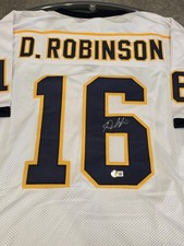 Denard Robinson Autographed/Signed Jersey Beckett Sticker White Jersey