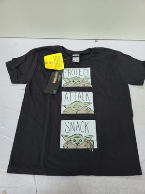 Star Wars The Mandalorian Grogu Protect Attack Snack Funny T-Shirt