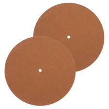 2Pcs Record Player Mat 7 Inch Turntable Mat 3mm Felt Turntable Pad Brown,