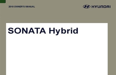 2018 Hyundai Sonata HEV Owner's Manual