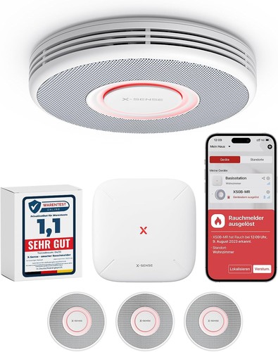 X-Sense Smart Rauchmelder WLAN mit Sprachausgabe,