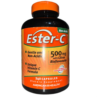 American Health Ester C 500mg Non Acidic 240 Capsules Exp 10/2027 NEW Sealed