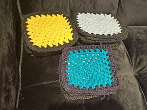 Lot of 26 6 inch Handmade Granny Squares - various colors and patterns