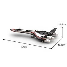 Scout Ship Multipurpose Spaceship Model 1571 Pcs from Shooter Game MOC