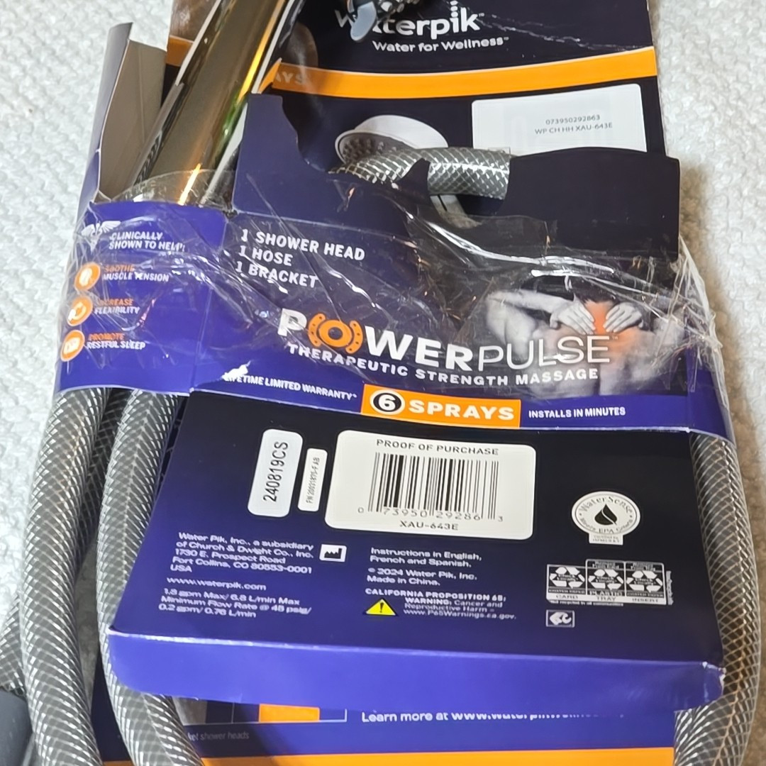 Shower Head XAU-643E PowerPulse Hand Held 1.8-GPM/6-Spray Brand Waterpik (Z) 