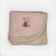 Winnie The Pooh Cotton Baby Blanket 26x28 Classic Neutral Disney Adorable Bear