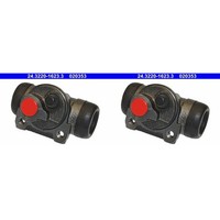 2X ATE Radbremszylinder 20,6Mm Hinten Passend FüR Renault Clio Super Twingo