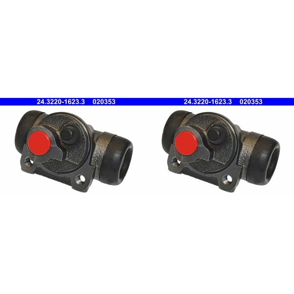 2X ATE Radbremszylinder 20,6Mm Hinten Passend FüR Renault Clio Super Twingo-image