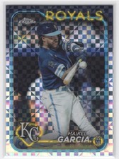 #246 Maikel Garcia 2024 Topps Chrome X-Fractor Kansas City Royals