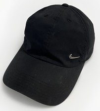 Nike Dri Fit 1 Size Club Cap Hat Black Metal Swoosh