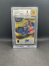2020 Select Jersey Gold Wave Prizm Tyrese Maxey ROOKIE PATCH AUTO BGS 8 NM-MT