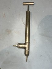 Antique Victorian Brass Syringe Pump Medical Irrigation Scientific Steampunk
