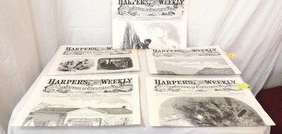Harper's Weekly 5 Newspaper Lot/Reproduction/Read Ad