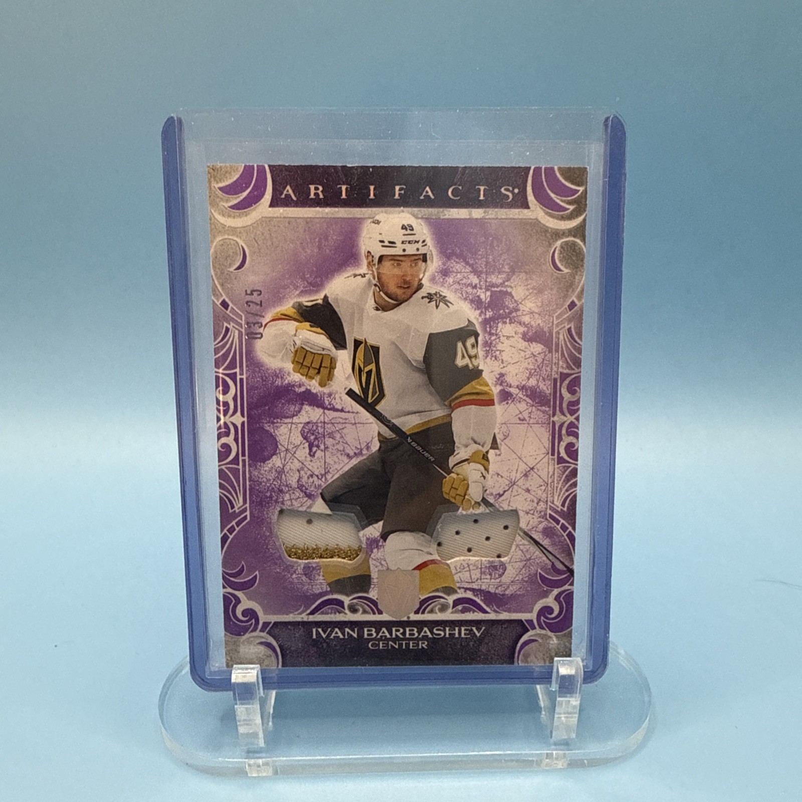 2024 UPPER DECK ARTIFACTS #94 IVAN BARBASHEV MATERIAL PURPLE DUAL PATCH /25