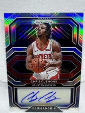 2020-21 Panini Prizm Penmanship Silver Prizm #PE-CCL Chris Clemons (AU, RC)