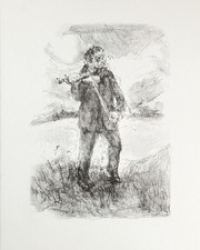 Bernhard Heisig, Geiger, Lithografie, unsigniert
