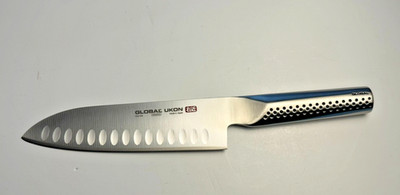 Global UKON 7 Inch Hollow Ground Santoku Knife GU-04
