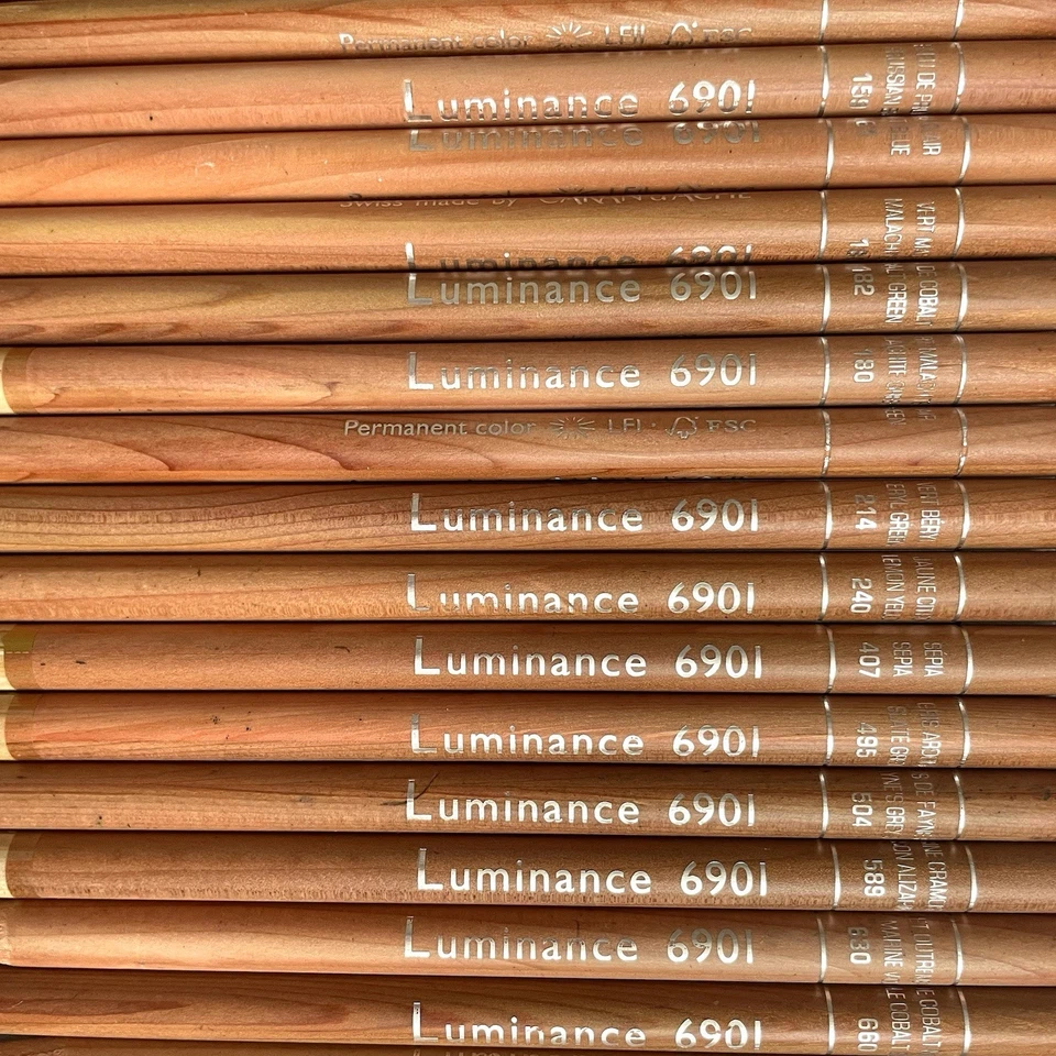 Juego de 43 lápices de colores Caran d'Ache Luminance resistentes a la luz 6901 *LEER Foto 2 de 4