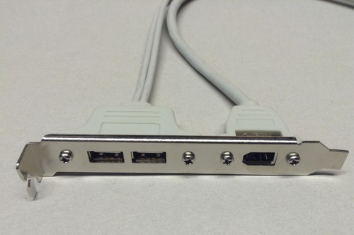 1 Stück PC-Anschluß Kabel mit 2 x USB Buchsen und 1 x IEEE 1394 Buchse - Picture 3 of 5