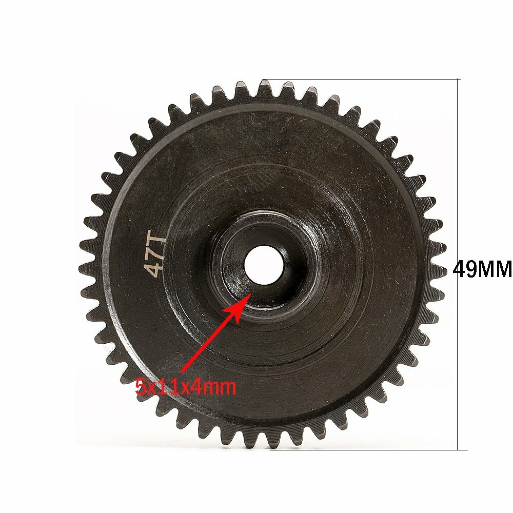 Ingranaggio Ruota Anteriore 47 Denti Acciaio (1M) Per HPI Savage X 4.6 - Ricambio RC Crawler 1:8