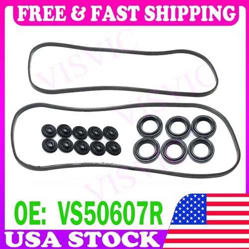 Valve Cover Gasket Set VS50607R - Compatible With Honda Accord, Odyssey, Pilot & Acura MDX, TL, RL 3.5L Engines