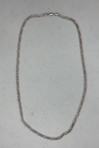Italy KA 1772 Sterling Silver 925 Figaro Chain Necklace 24” Long, Used - 18.3g - Picture 2 of 15