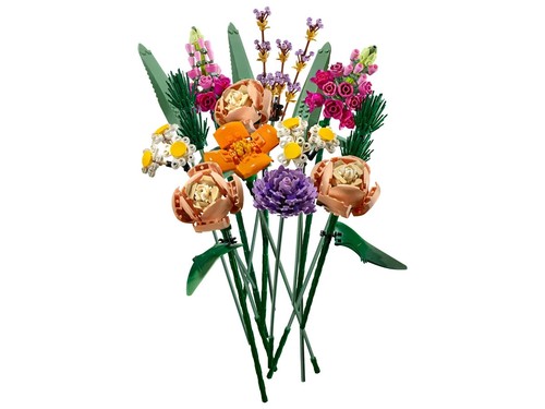 LEGO Icons Flower Bouquet Building Decoration Set - Artificial Flowers with Rose - Picture 3 of 10