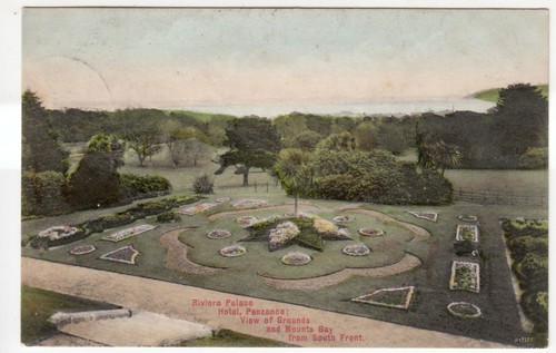 Cornwall; Riviera Palace Hotel, Penzance, View Of Grounds From South Front PPC