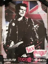 Sex Pistols Poster Sid Vicious Johnny Rotten Complete Anarchy UK RARE HTF MINT
