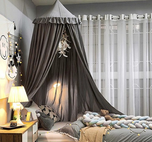 Dosel de cama Hommi Lovvi para niñas, adornos de ensueño techo colgante princesa dosel - Imagen 5 de 6