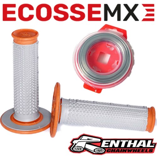 Renthal Universal Motocross Grips Dual Tapered Compound Half Waffle With Wire - 第 1/6 張圖片