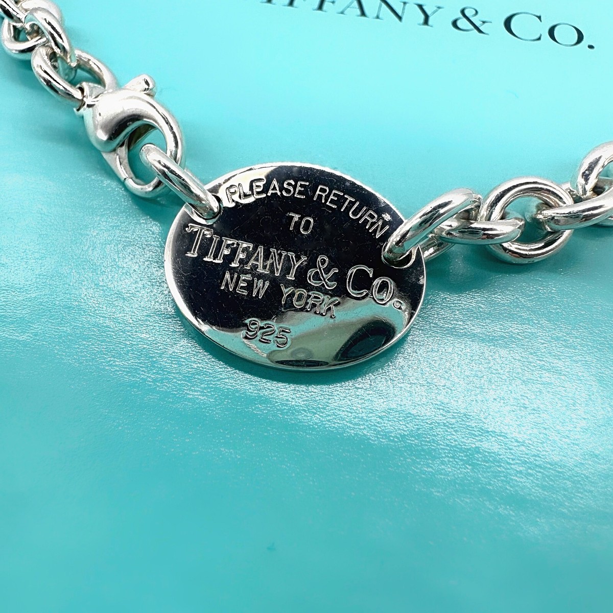 Tiffany & Co. Return to Tiffany Oval Tag Necklace Sterling