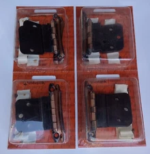 4 Pair Vintage Amerock Hinges Imperia NOS T-7538 Antique Copper In Package 