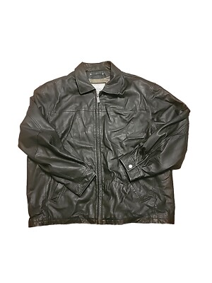 Wilsons Leather M. Julian Deep Olive Green Leather Jacket Men Size