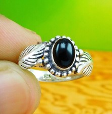 Black Onyx Gemstone 925 sterling silver handmade Gift Ring US size 5 to 13