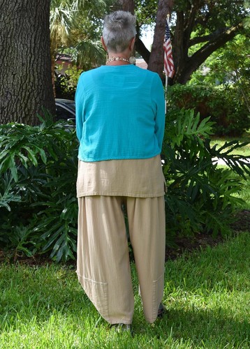WATERSISTER Cotton Gauze BOLERO Tie Jacket Top 1(S/M) 2(L/XL) 3(1X) Oh my COLORS - Picture 9 of 37