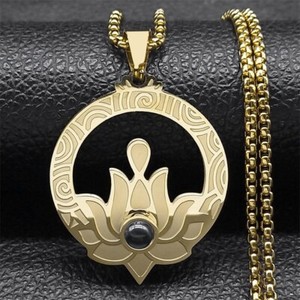 Authentic Radiant Lotus Of Enlightenment 18K Gold Plated Talisman