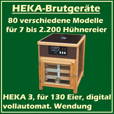 HEKA 3 - vollautomatisches Brutgerät - Brutmaschine - Brutapparat für 130 H.Eier - Bild 1 von 2