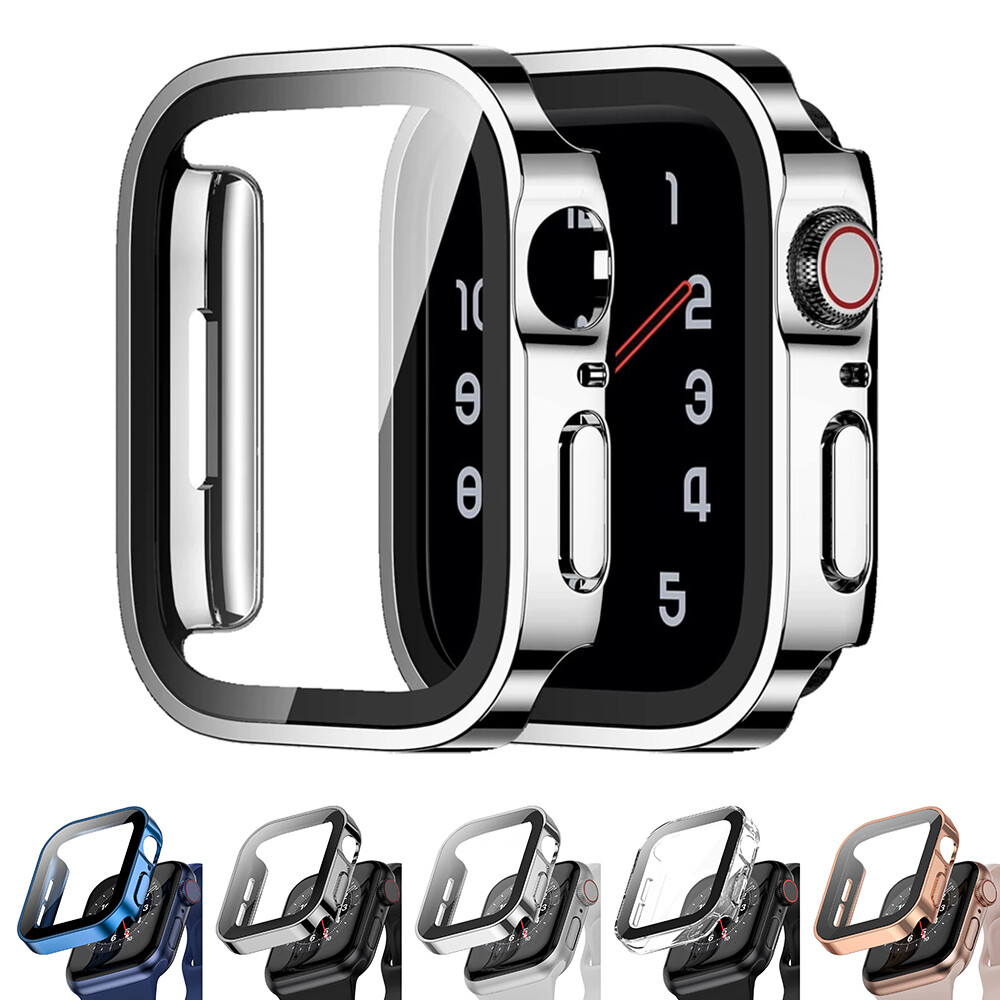 Square Cover Waterproof Case Glass Screen Protector For Apple Watch Series  10