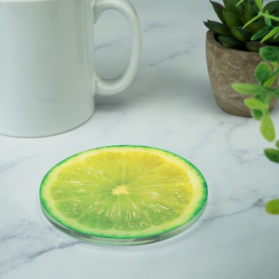 Orange Zitrone Limette Untersetzer Bedruckt Acryl Getränk Untersetzer Neuheit Untersetzer Geschenk