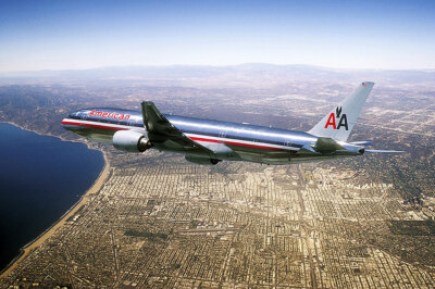 AMERICAN AIRLINES BOEING 777-200 IN FLIGHT 12x18 GLOSSY PHOTO